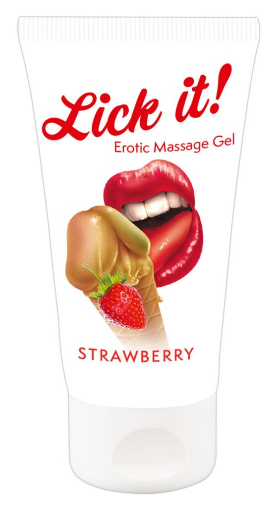 Lubrifiant et Gel de Massage Végétalien Goût Fraise 50ml
