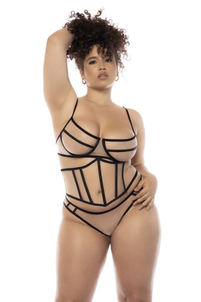 Lingerie Noir Ensemble Grande Taille