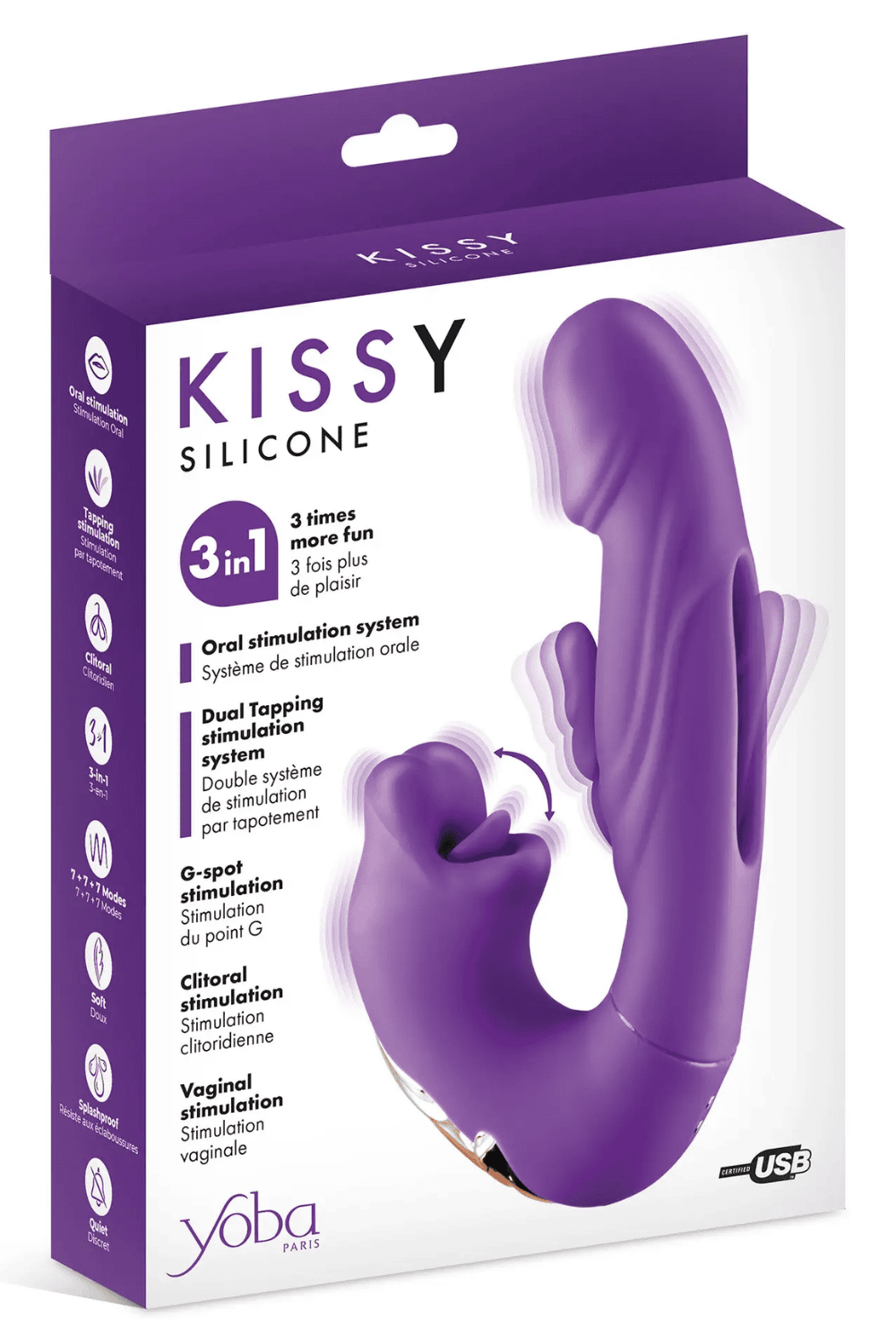 Vibromasseur Rabbit Triple Stimulation Kissy – vue 2